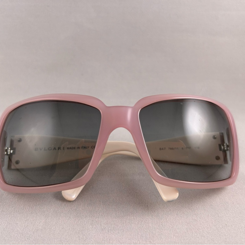 Bvlgari sunglasses pink and white authentic